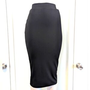 Black Stretch Pencil Skirt
